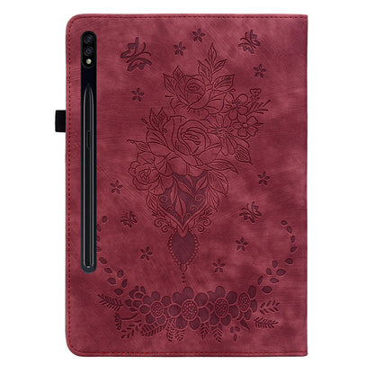 Tablet Leather Case for Samsung Galaxy Tab S7 / S8 , Card Slots Stand Imprinted Tablet Cover