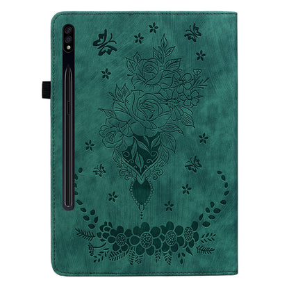 Tablet Leather Case for Samsung Galaxy Tab S7 / S8 , Card Slots Stand Imprinted Tablet Cover