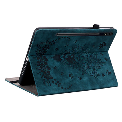 Tablet Leather Case for Samsung Galaxy Tab S7 / S8 , Card Slots Stand Imprinted Tablet Cover