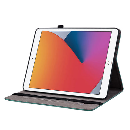 For iPad 10.2 (2019) / (2020) / (2021) / iPad Air 10.5 inch (2019) Smart Tablet Case PU Leather Stand Imprinted Cover