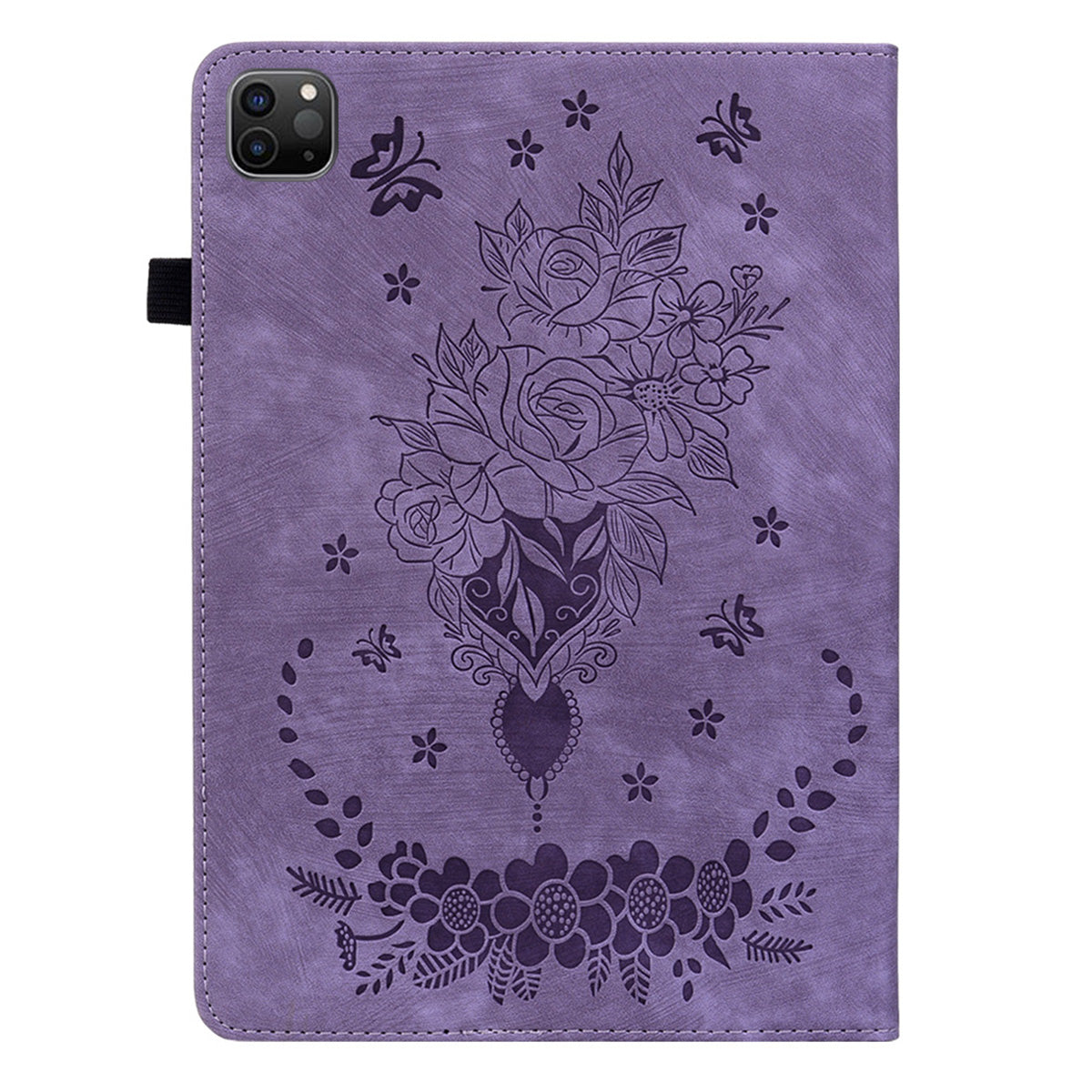 For iPad Pro 11-inch (2018) / (2020) / (2021) / (2022) / Air (2020) / Air (2022) Imprinted Leather Cover Auto Wake / Sleep Stand Case