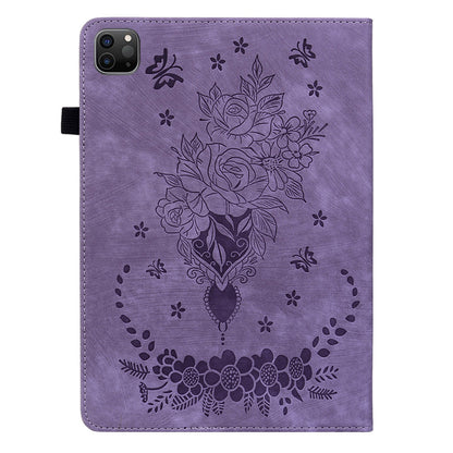 For iPad Pro 11-inch (2018) / (2020) / (2021) / (2022) / Air (2020) / Air (2022) Imprinted Leather Cover Auto Wake / Sleep Stand Case