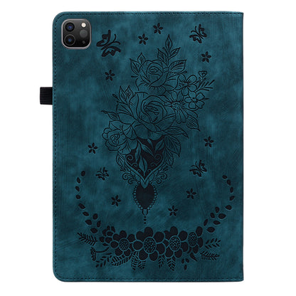 For iPad Pro 11-inch (2018) / (2020) / (2021) / (2022) / Air (2020) / Air (2022) Imprinted Leather Cover Auto Wake / Sleep Stand Case