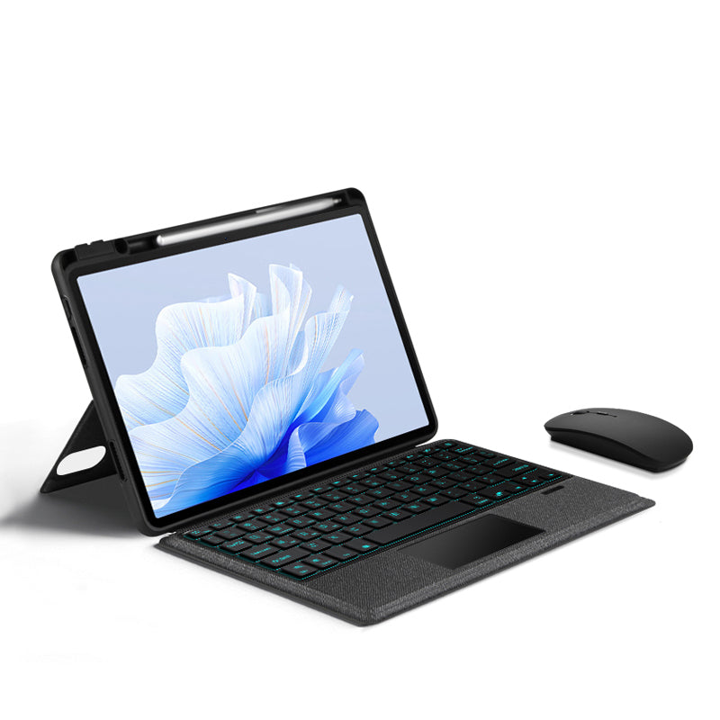 For Huawei MatePad Air 11.5 inch (2023) PU Leather Tablet Case Stand Cover with Removable Wireless Backlit Keyboard