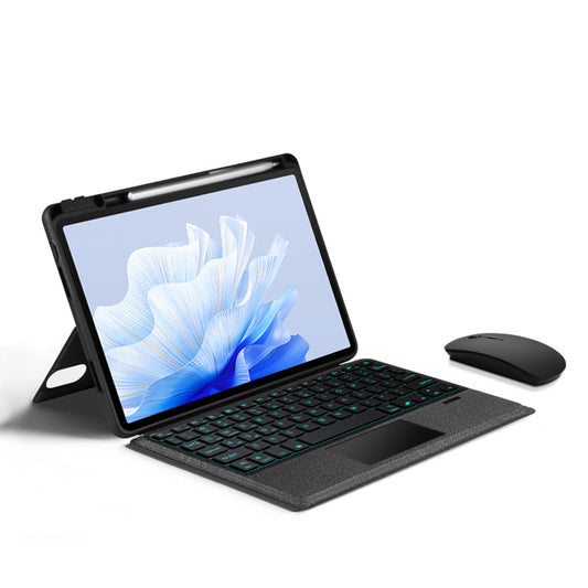 For Huawei MatePad Air 11.5 inch (2023) PU Leather Tablet Case Stand Cover with Removable Wireless Backlit Keyboard