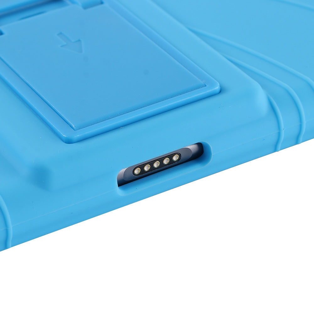 Tablet Case for Blackview Tab 12 Shockproof Silicone+PC Protective Cover with Kickstand