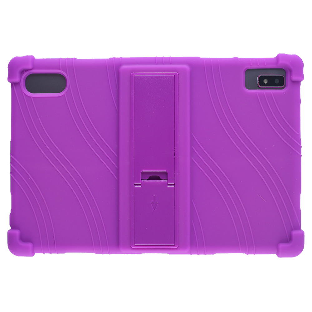 Tablet Case for Blackview Tab 12 Shockproof Silicone+PC Protective Cover with Kickstand