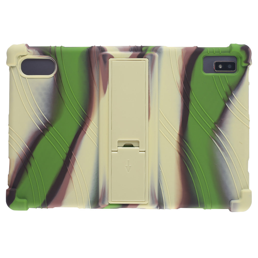 Tablet Case for Blackview Tab 12 Shockproof Silicone+PC Protective Cover with Kickstand