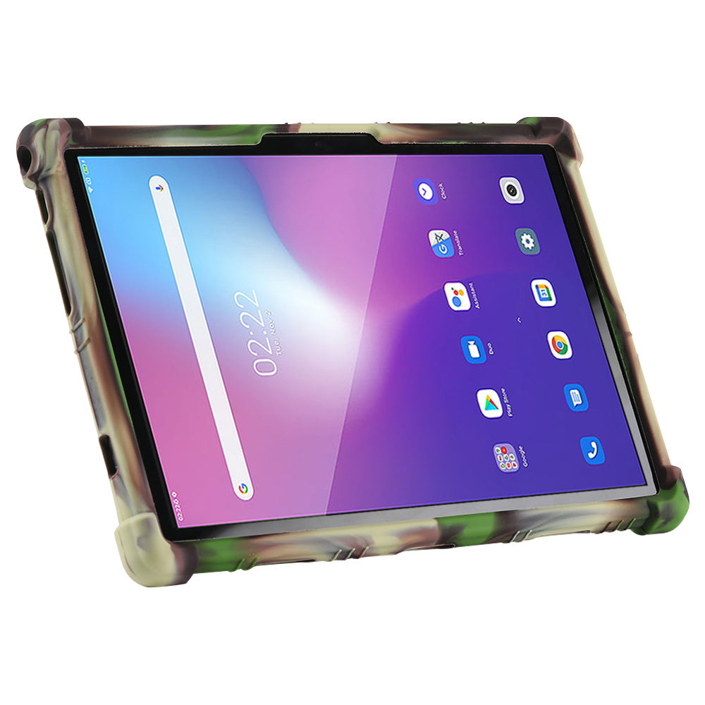 Tablet Case for Blackview Tab 12 Shockproof Silicone+PC Protective Cover with Kickstand