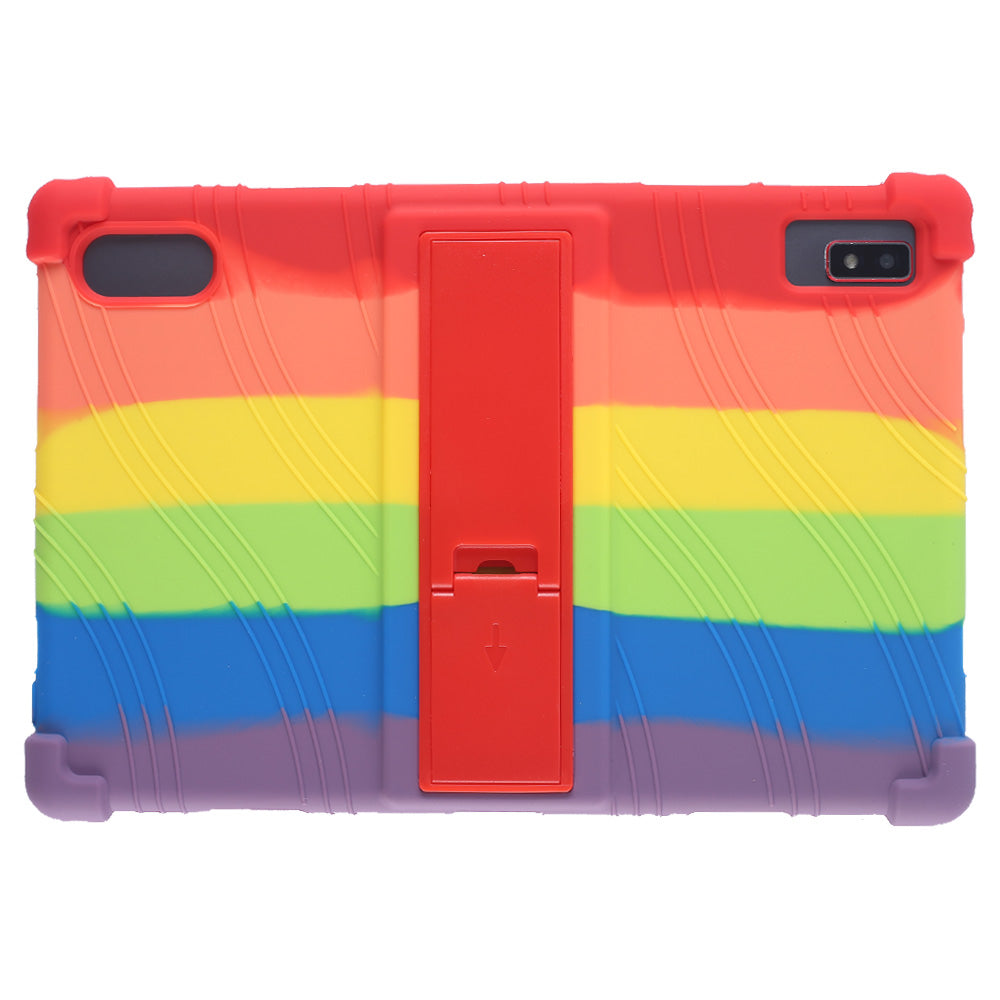 Tablet Case for Blackview Tab 12 Shockproof Silicone+PC Protective Cover with Kickstand