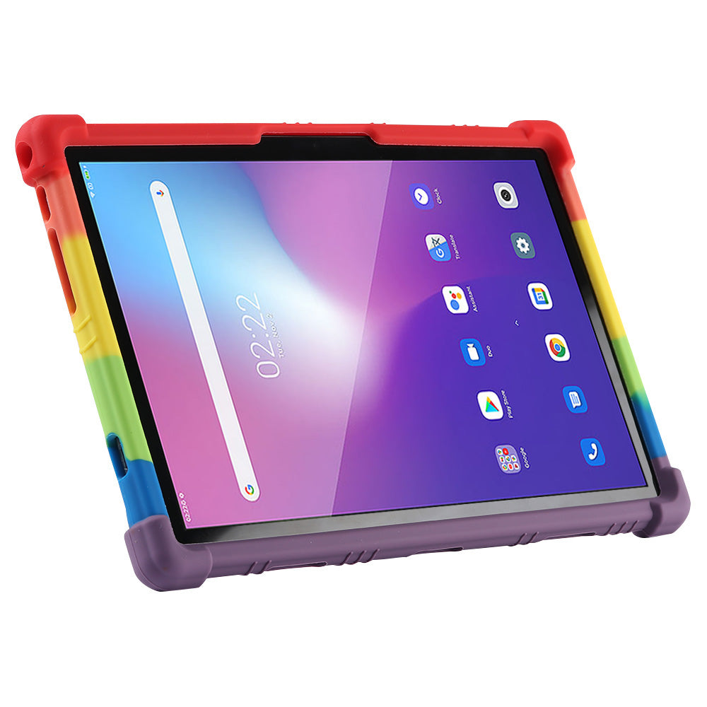 Tablet Case for Blackview Tab 12 Shockproof Silicone+PC Protective Cover with Kickstand