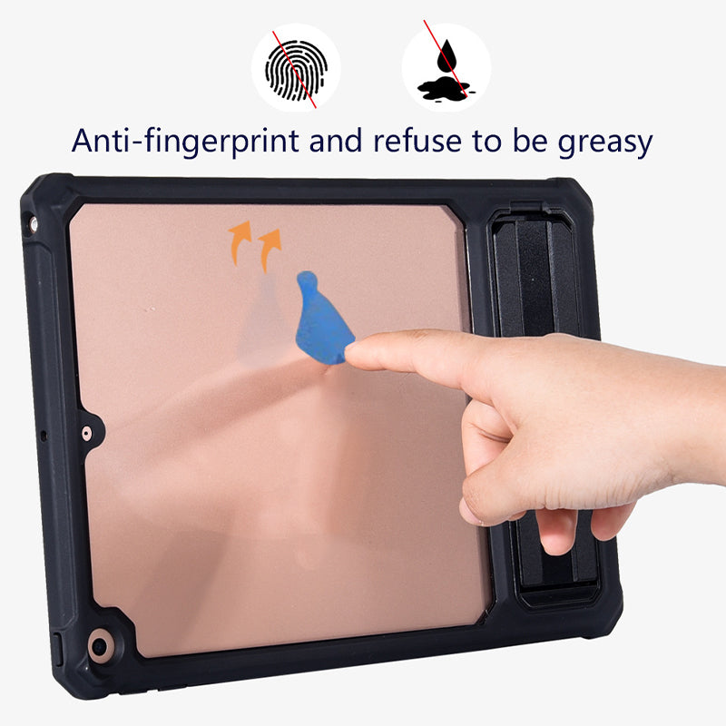 For iPad 10.2 (2021) / (2019) / (2020) TPU+PC Tablet Case Air Cushion Protective Kickstand Cover with Pencil Holder