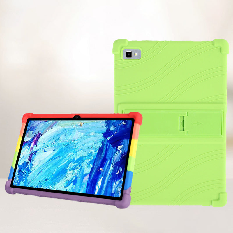 Tablet Case for Blackview Tab 8E 10.1 Silicone+PC Drop Resistant Protective Cover with Kickstand
