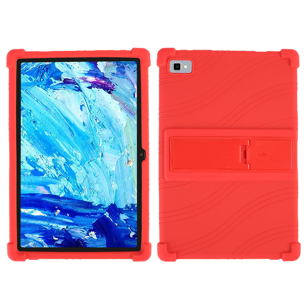 Tablet Case for Blackview Tab 8E 10.1 Silicone+PC Drop Resistant Protective Cover with Kickstand