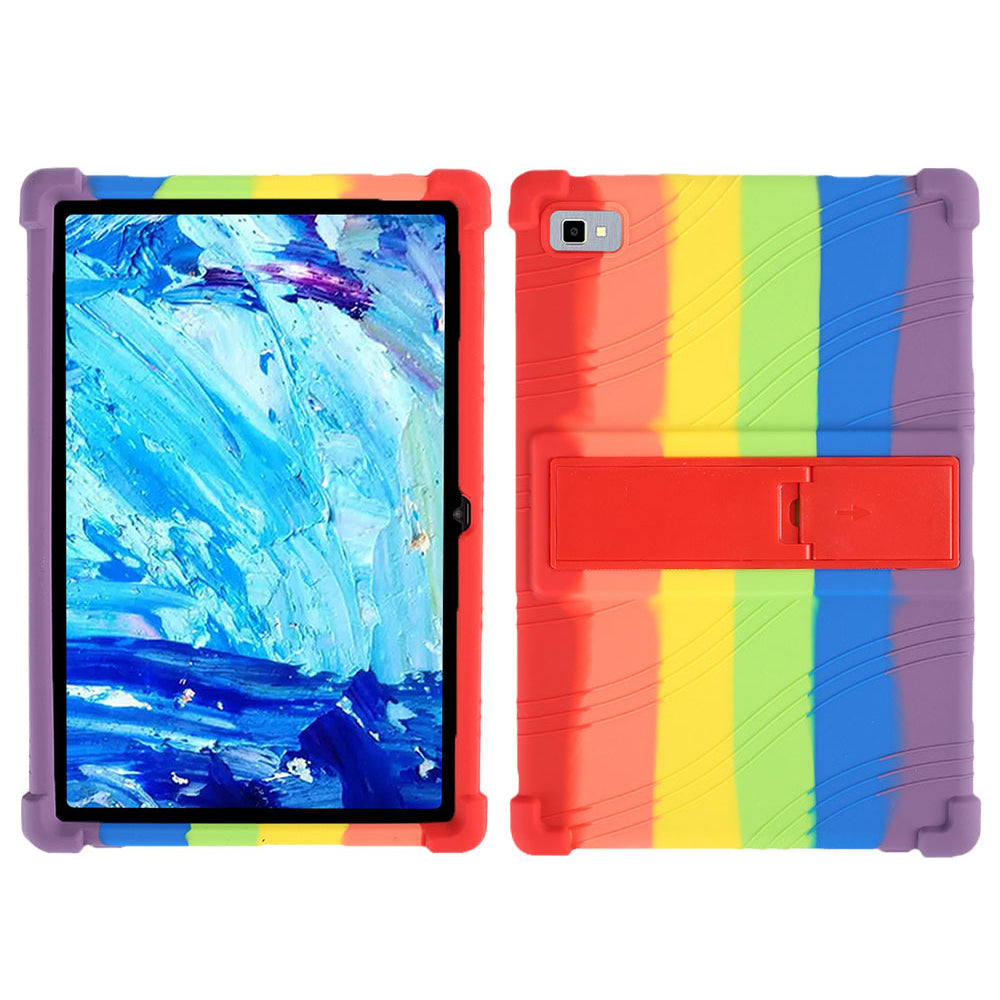 Tablet Case for Blackview Tab 8E 10.1 Silicone+PC Drop Resistant Protective Cover with Kickstand