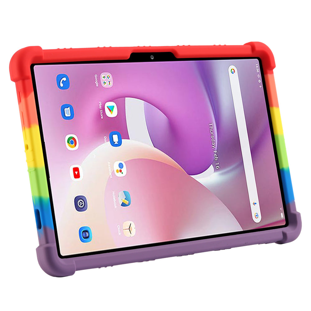 For Blackview Tab 16 Scratch Resistant Tablet Case Silicone+PC Protective Cover with Kickstand