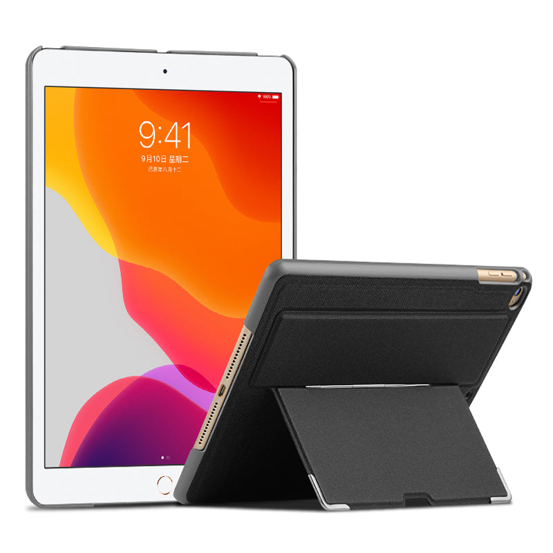 For iPad 9.7-inch (2017) / (2018) PU Leather+TPU Tablet Case Rotating Shaft Kickstand Protective Cover