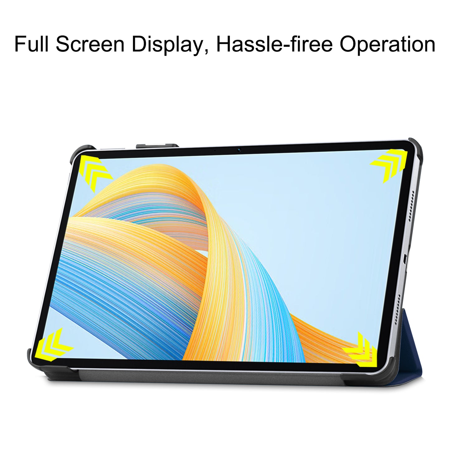For Honor Pad V8 Tri-fold Stand Tablet Case PU Leather Full Protective Cover with Auto Sleep / Wake