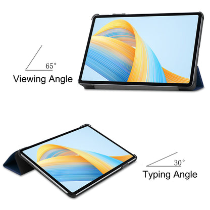 For Honor Pad V8 Tri-fold Stand Tablet Case PU Leather Full Protective Cover with Auto Sleep / Wake