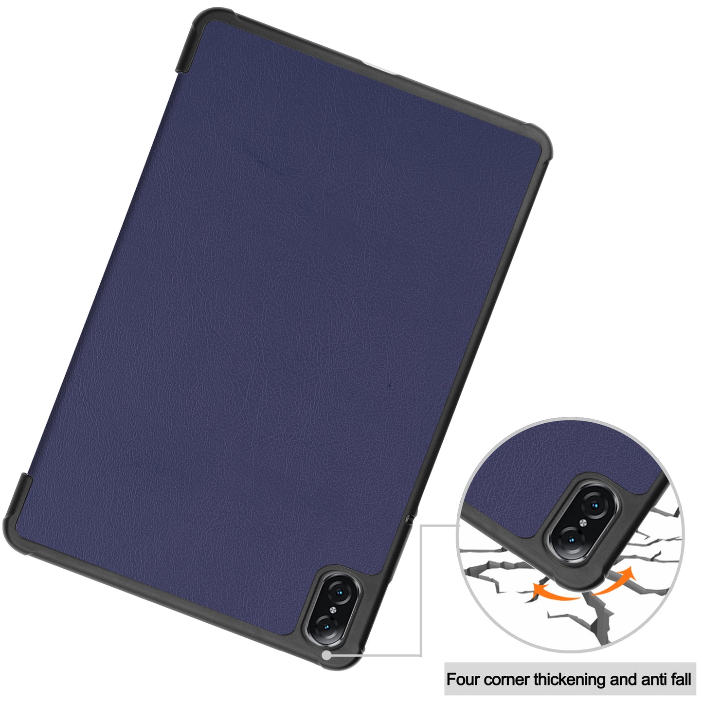 For Honor Pad V8 Tri-fold Stand Tablet Case PU Leather Full Protective Cover with Auto Sleep / Wake