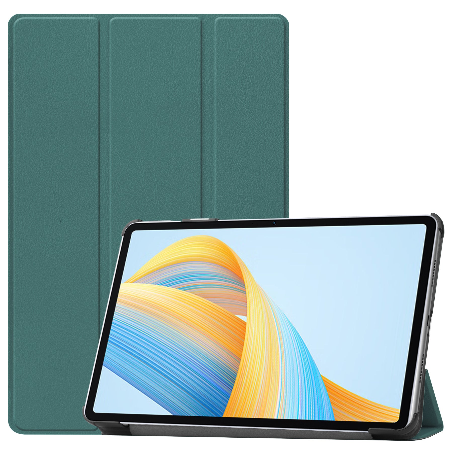 For Honor Pad V8 Tri-fold Stand Tablet Case PU Leather Full Protective Cover with Auto Sleep / Wake