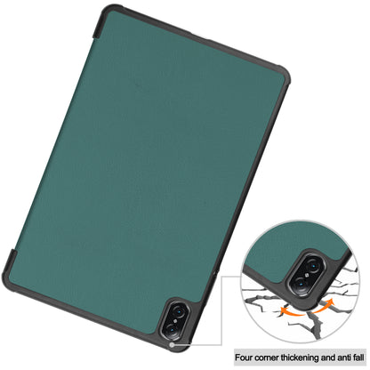 For Honor Pad V8 Tri-fold Stand Tablet Case PU Leather Full Protective Cover with Auto Sleep / Wake