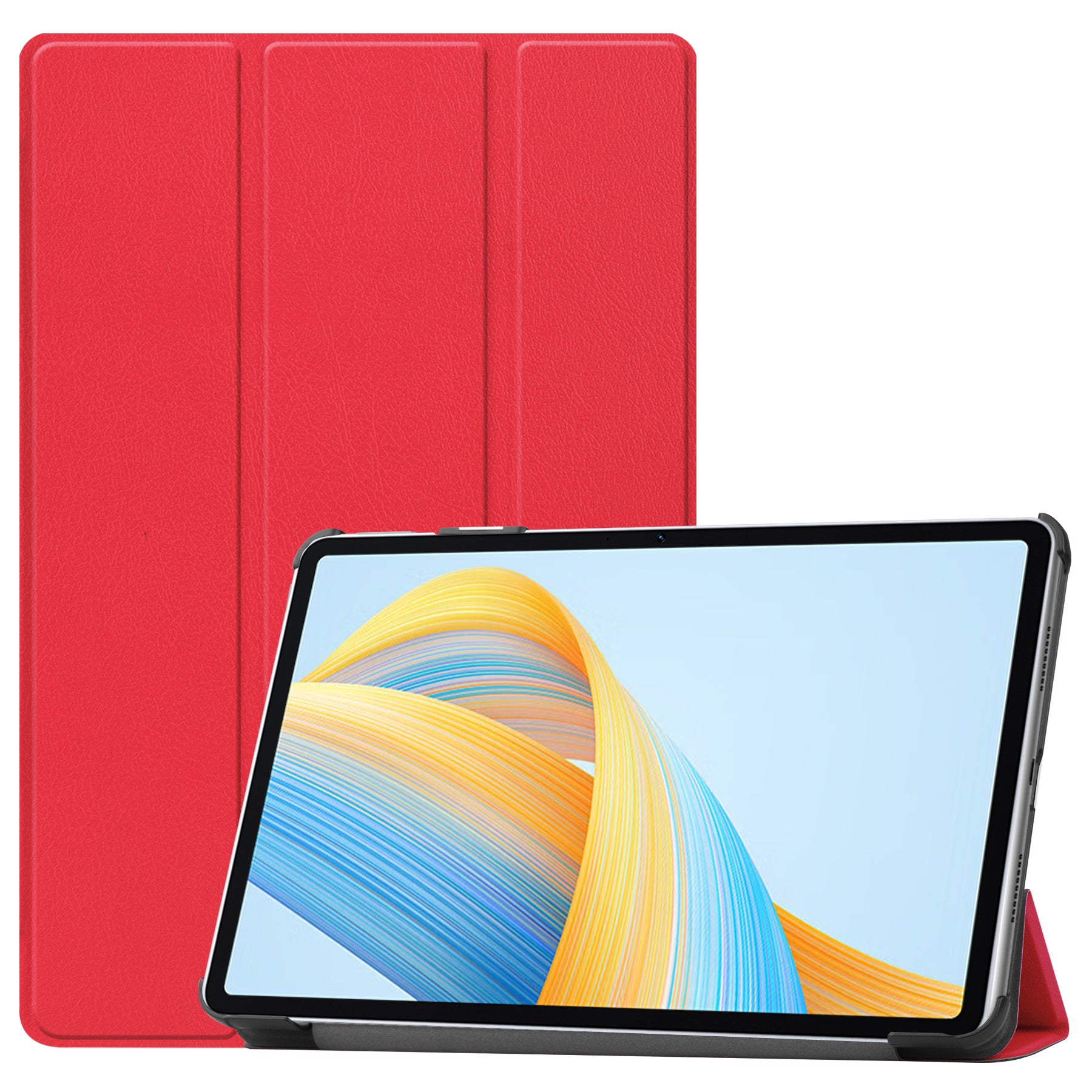 For Honor Pad V8 Tri-fold Stand Tablet Case PU Leather Full Protective Cover with Auto Sleep / Wake