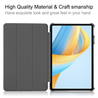 For Honor Pad V8 Tri-fold Stand Tablet Case PU Leather Full Protective Cover with Auto Sleep / Wake