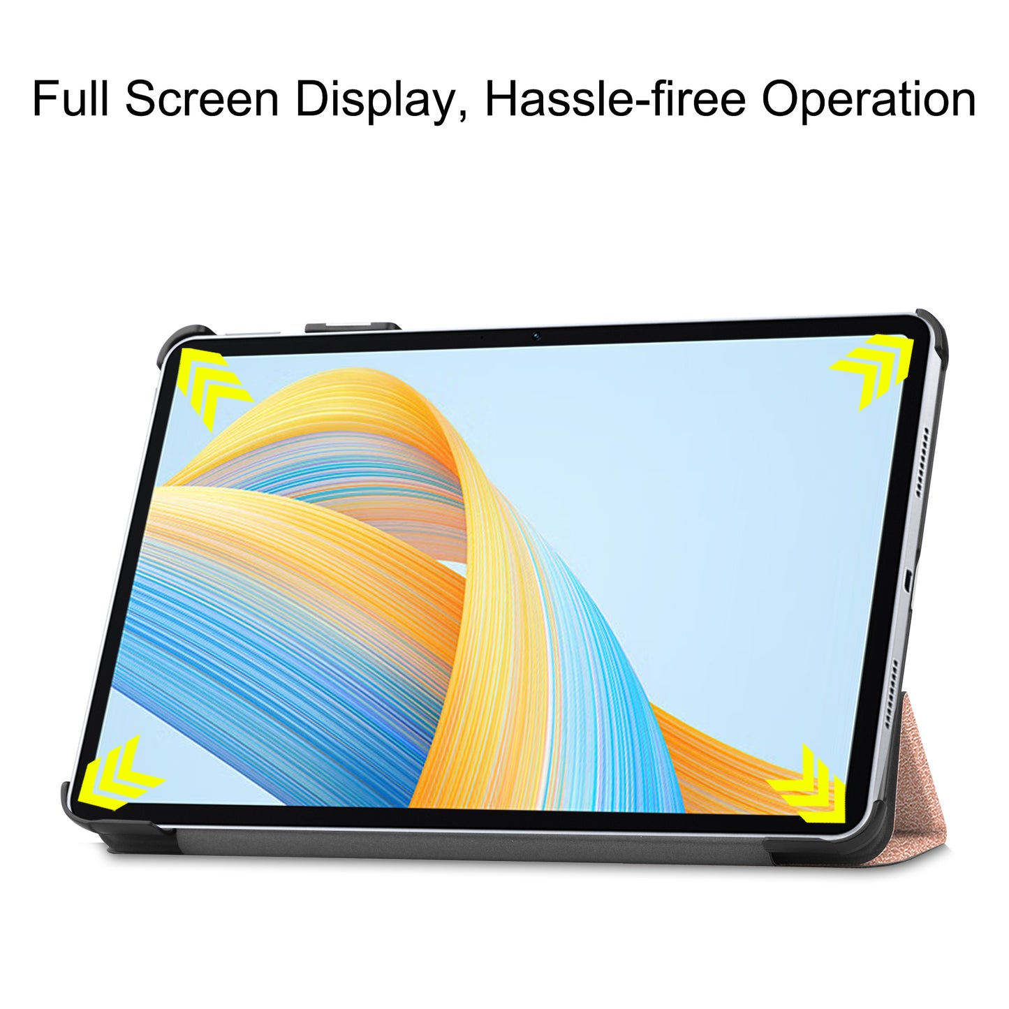 For Honor Pad V8 Tri-fold Stand Tablet Case PU Leather Full Protective Cover with Auto Sleep / Wake
