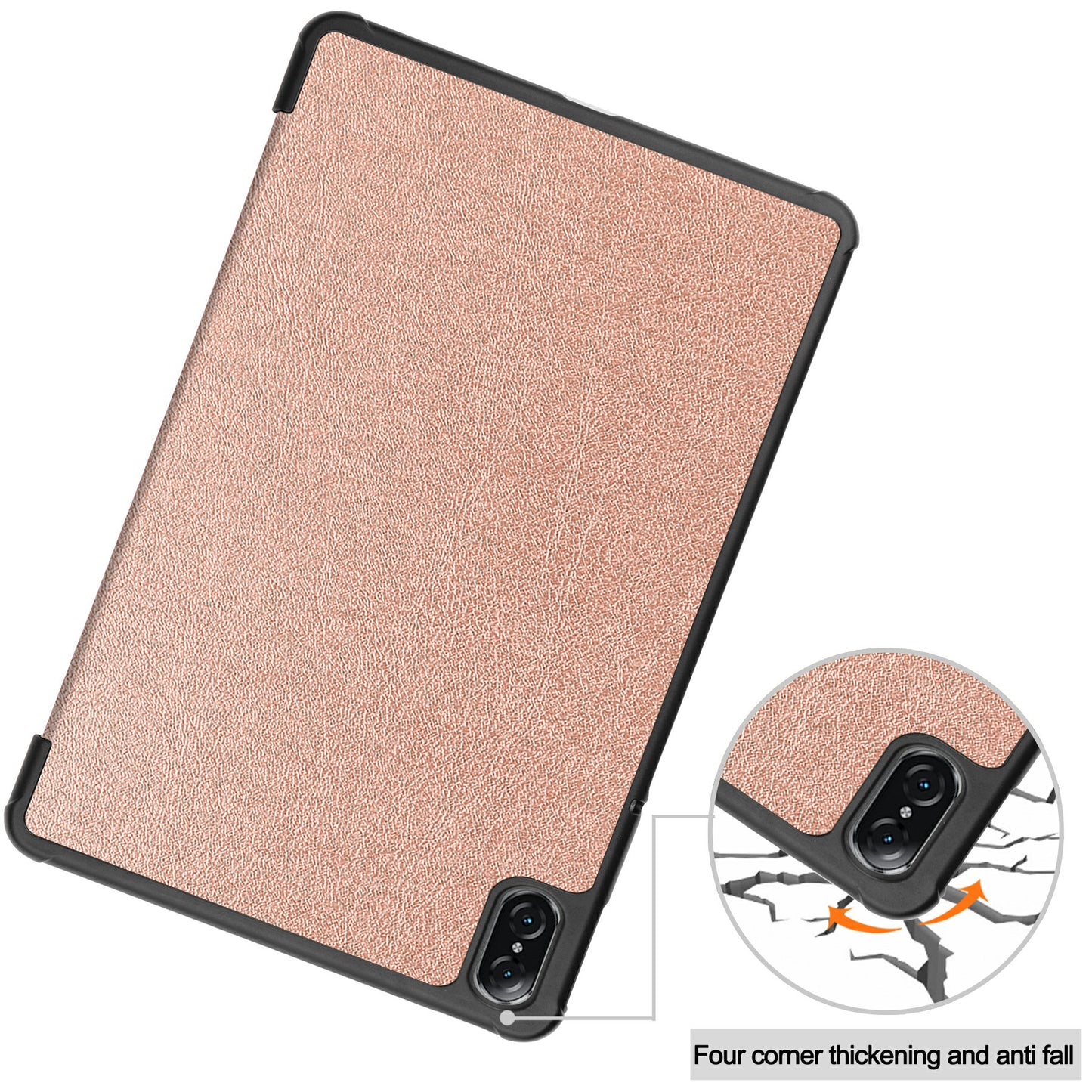 For Honor Pad V8 Tri-fold Stand Tablet Case PU Leather Full Protective Cover with Auto Sleep / Wake
