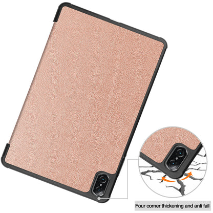 For Honor Pad V8 Tri-fold Stand Tablet Case PU Leather Full Protective Cover with Auto Sleep / Wake
