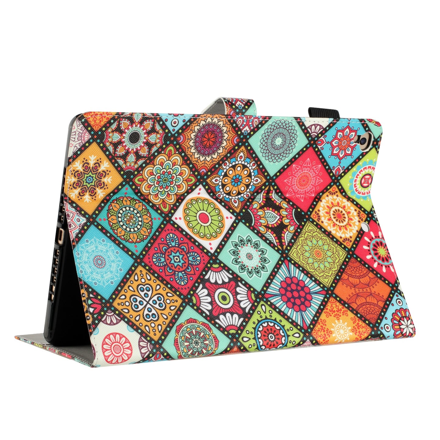 For iPad 9.7-inch (2017) / (2018) / iPad Air (2013) / Air 2 PU Leather Tablet Case Pattern Printing Shockproof Cover with Card Holder