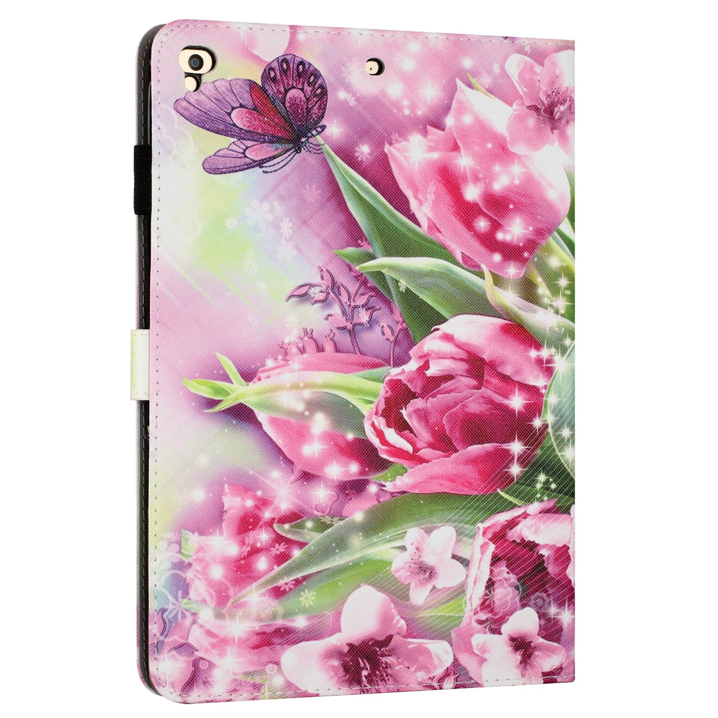 For iPad 9.7-inch (2017) / (2018) / iPad Air (2013) / Air 2 PU Leather Tablet Case Pattern Printing Shockproof Cover with Card Holder