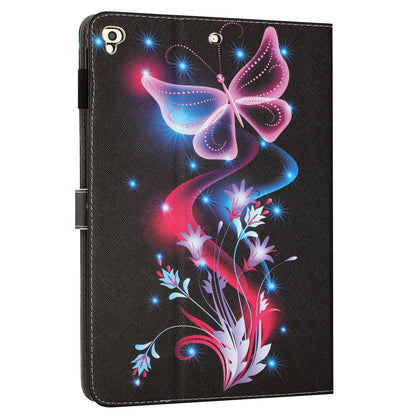 For iPad 9.7-inch (2017) / (2018) / iPad Air (2013) / Air 2 PU Leather Tablet Case Pattern Printing Shockproof Cover with Card Holder