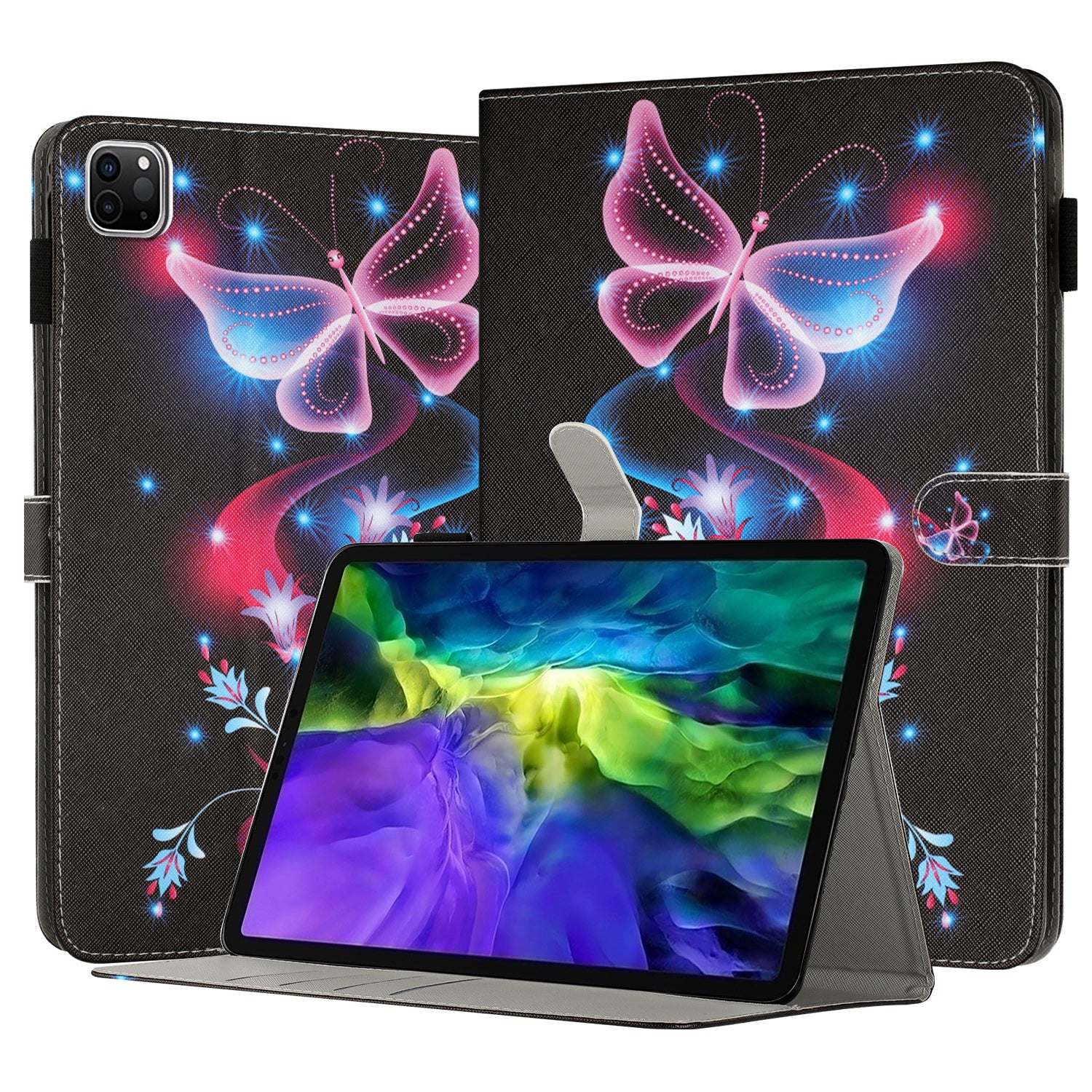 For iPad Pro 11-inch (2018) / (2020) / (2021) / (2022) Shockproof Tablet Case Pattern Printing PU Leather Flip Cover