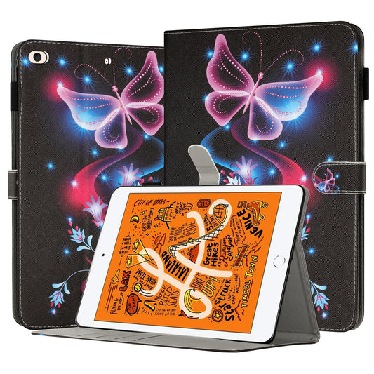 For iPad Mini / Mini 2 / mini 3 / mini 4 / mini (2019) 7.9 inch Pattern Printing Tablet Case Anti-Drop PU Leather Flip Cover