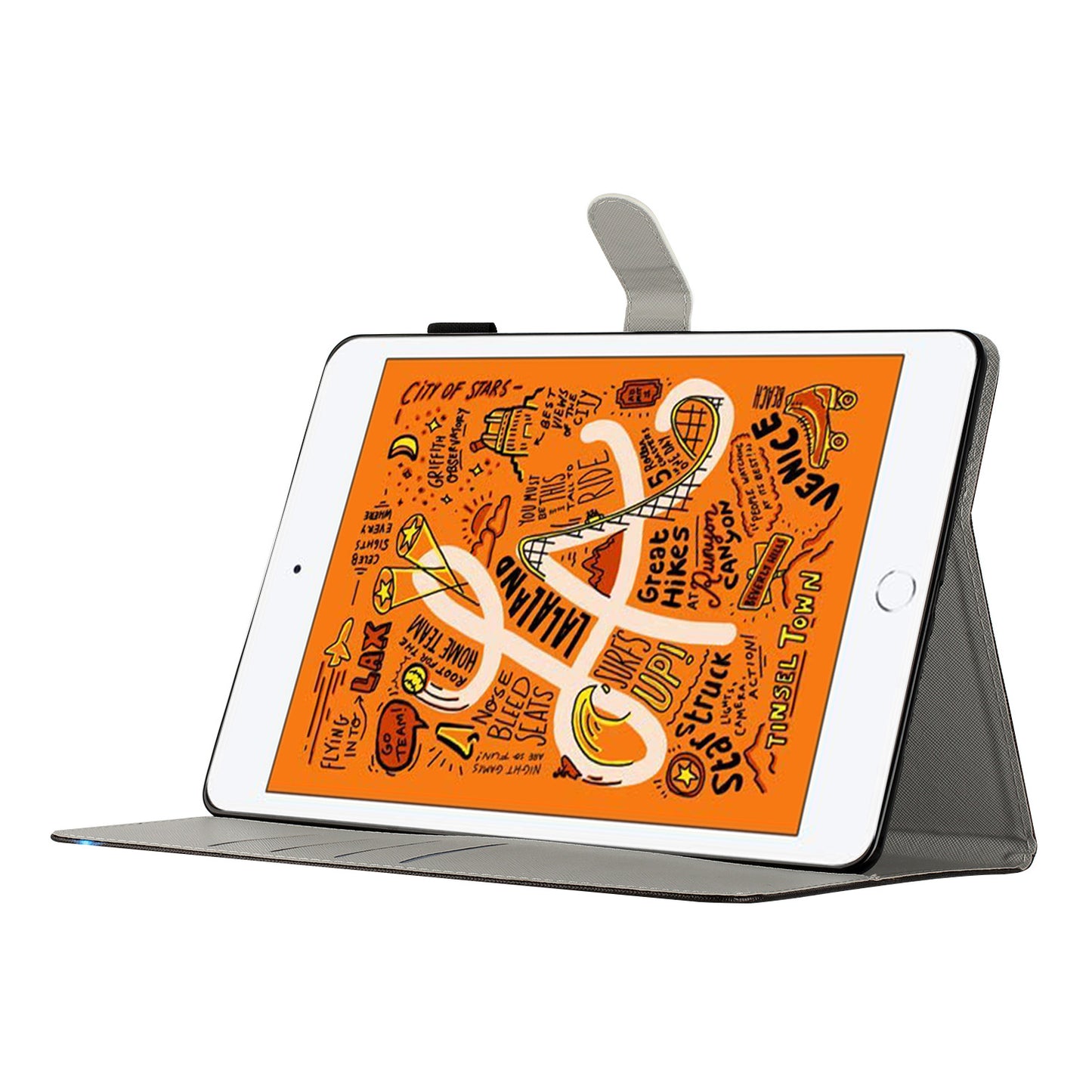 For iPad Mini / Mini 2 / mini 3 / mini 4 / mini (2019) 7.9 inch Pattern Printing Tablet Case Anti-Drop PU Leather Flip Cover