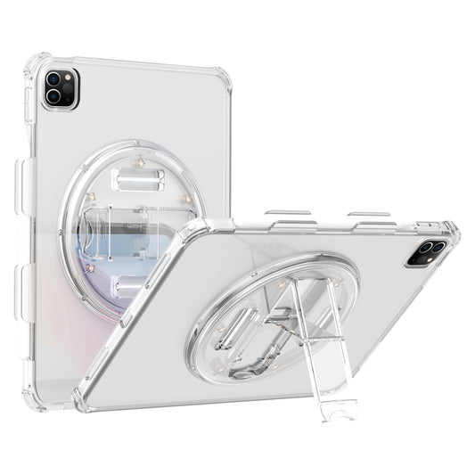For iPad Pro 11 (2018) / (2020) / (2021) / (2022) TPU+PC Tablet Case Rotary Hand Strap Kickstand Tablet Cover