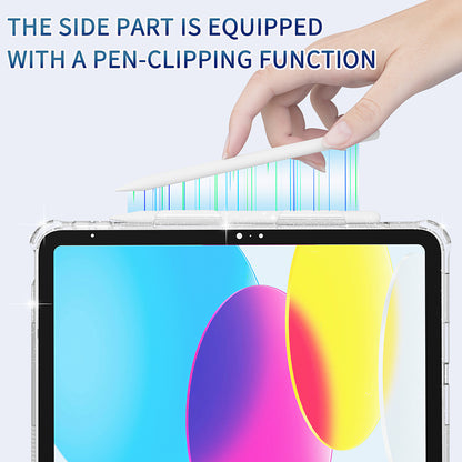 For iPad Pro 11 (2018) / (2020) / (2021) / (2022) Kickstand Tablet Case Rotary Hand Strap TPU+PC Cover with Shoulder Strap