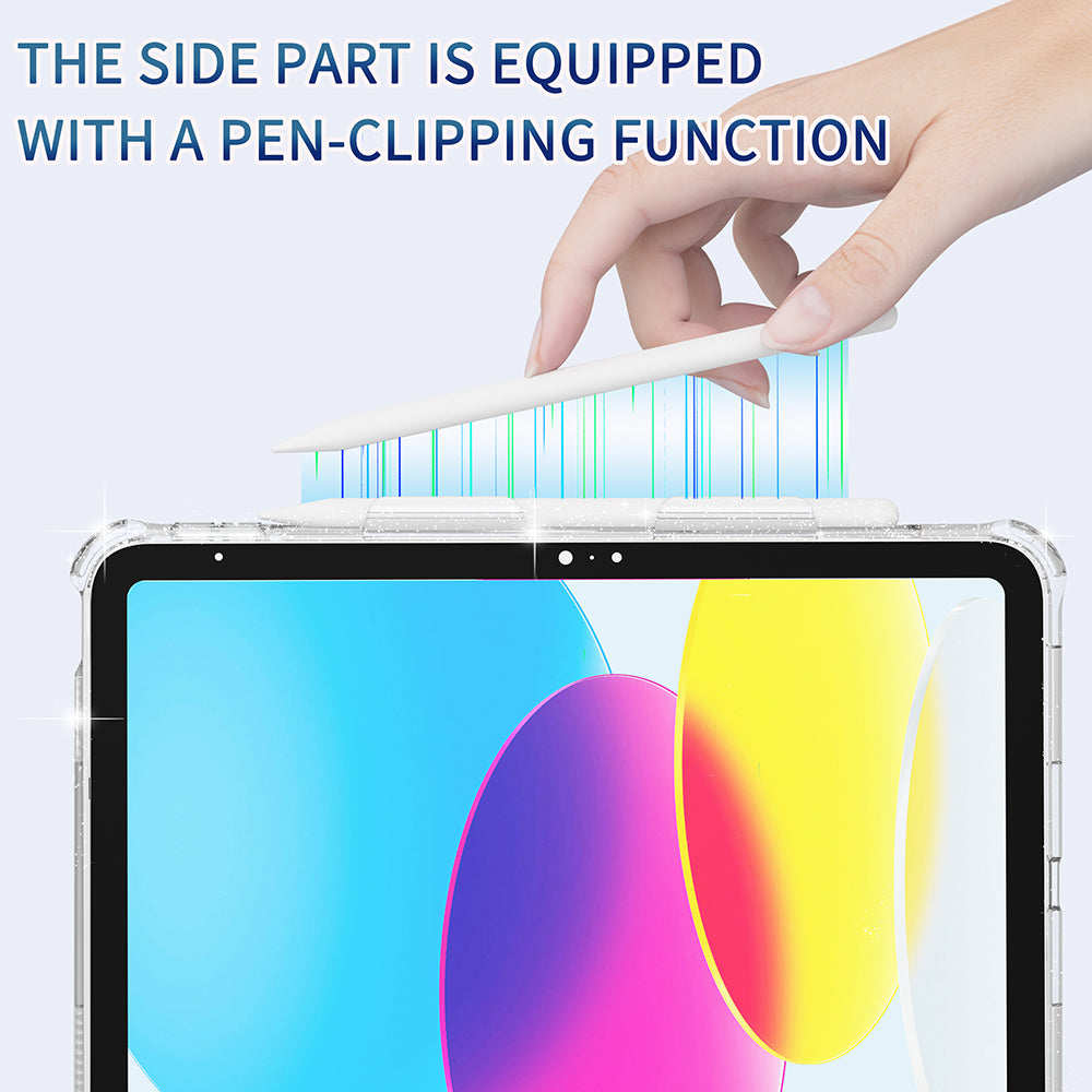 For iPad Pro 11 (2018) / (2020) / (2021) / (2022) Kickstand Tablet Case Rotary Hand Strap TPU+PC Cover with Shoulder Strap
