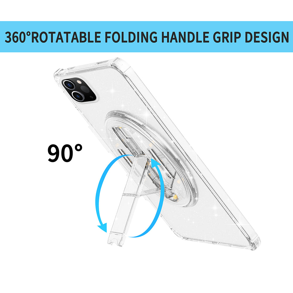 For iPad Pro 11 (2018) / (2020) / (2021) / (2022) Kickstand Tablet Case Rotary Hand Strap TPU+PC Cover with Shoulder Strap