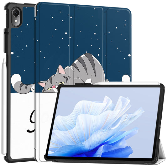 For Huawei MatePad Air 11.5 inch (2023) Auto Wake / Sleep Trifold Stand Tablet Case PU Leather Pattern Printed Cover
