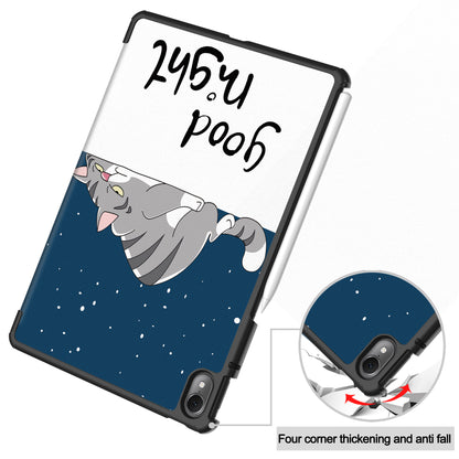 For Huawei MatePad Air 11.5 inch (2023) Auto Wake / Sleep Trifold Stand Tablet Case PU Leather Pattern Printed Cover