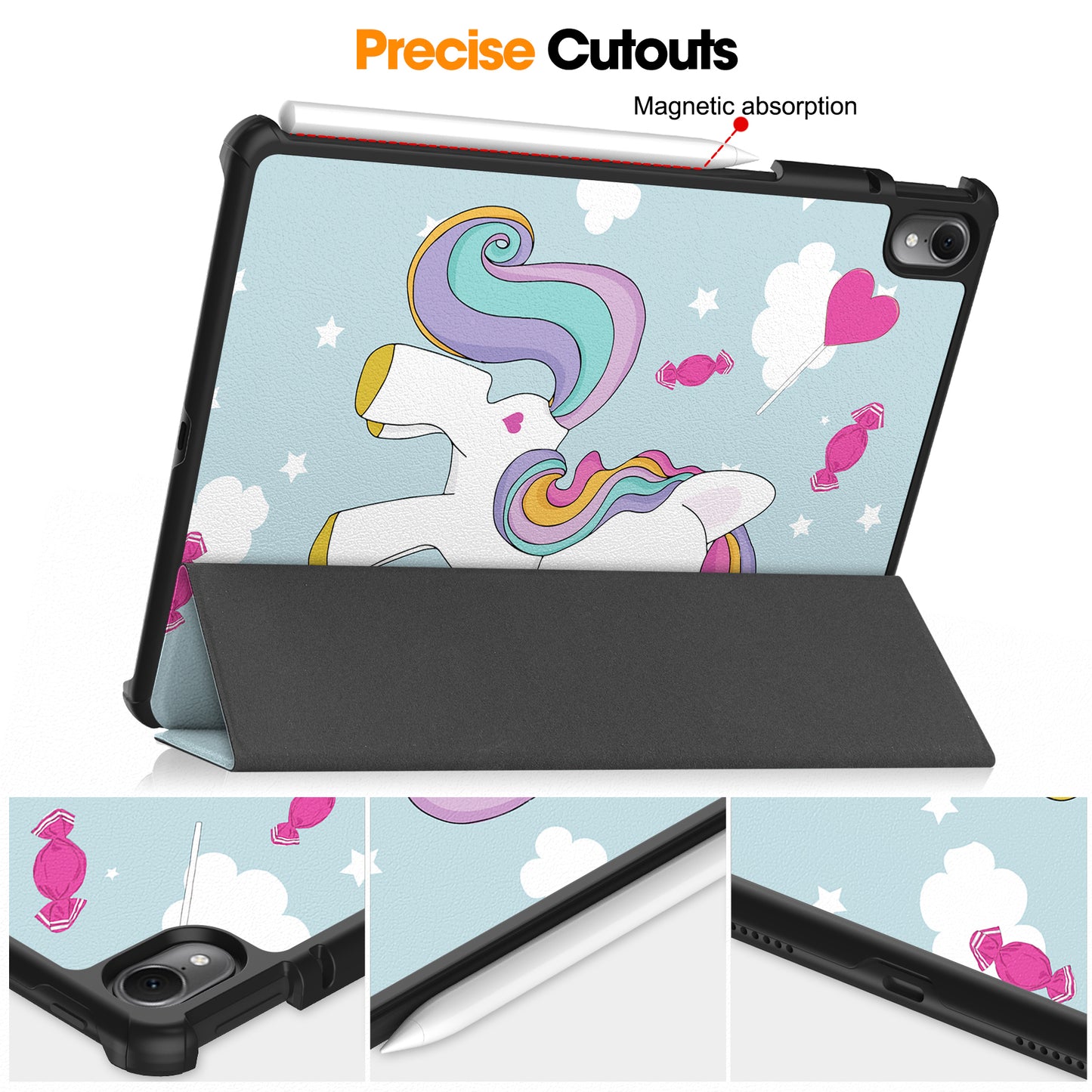 For Huawei MatePad Air 11.5 inch (2023) Auto Wake / Sleep Trifold Stand Tablet Case PU Leather Pattern Printed Cover