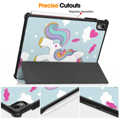 For Huawei MatePad Air 11.5 inch (2023) Auto Wake / Sleep Trifold Stand Tablet Case PU Leather Pattern Printed Cover