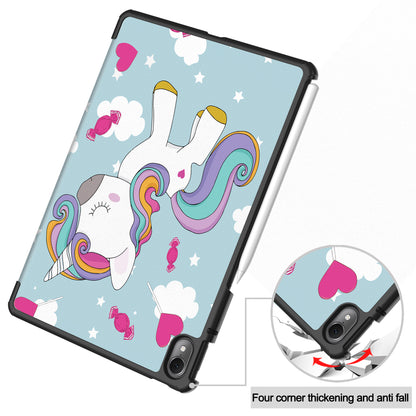For Huawei MatePad Air 11.5 inch (2023) Auto Wake / Sleep Trifold Stand Tablet Case PU Leather Pattern Printed Cover