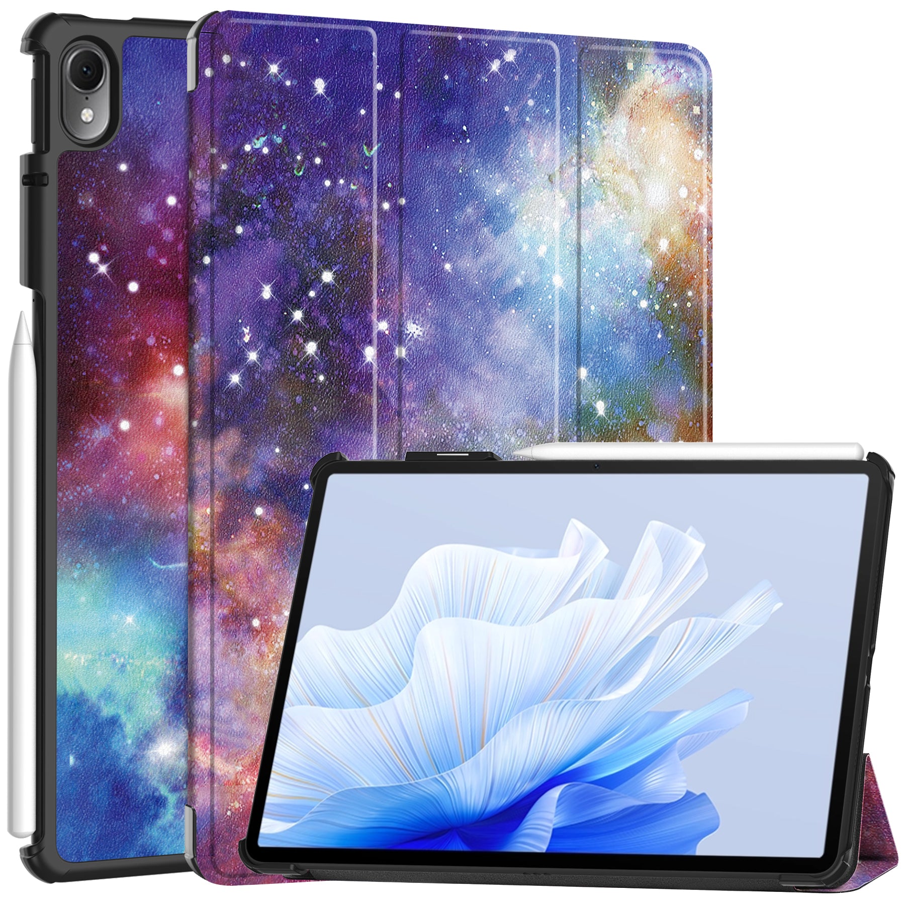 For Huawei MatePad Air 11.5 inch (2023) Auto Wake / Sleep Trifold Stand Tablet Case PU Leather Pattern Printed Cover