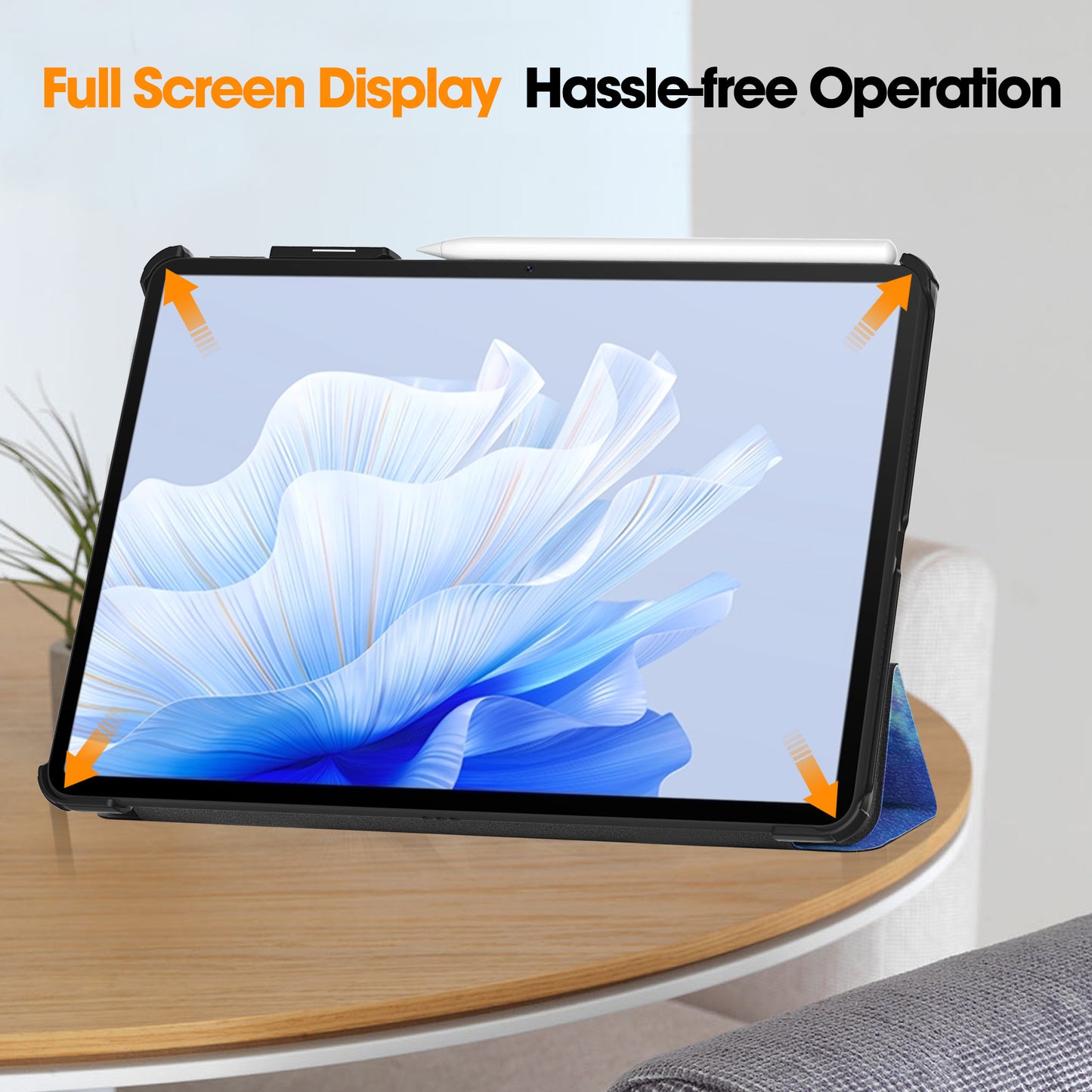 For Huawei MatePad Air 11.5 inch (2023) Auto Wake / Sleep Trifold Stand Tablet Case PU Leather Pattern Printed Cover