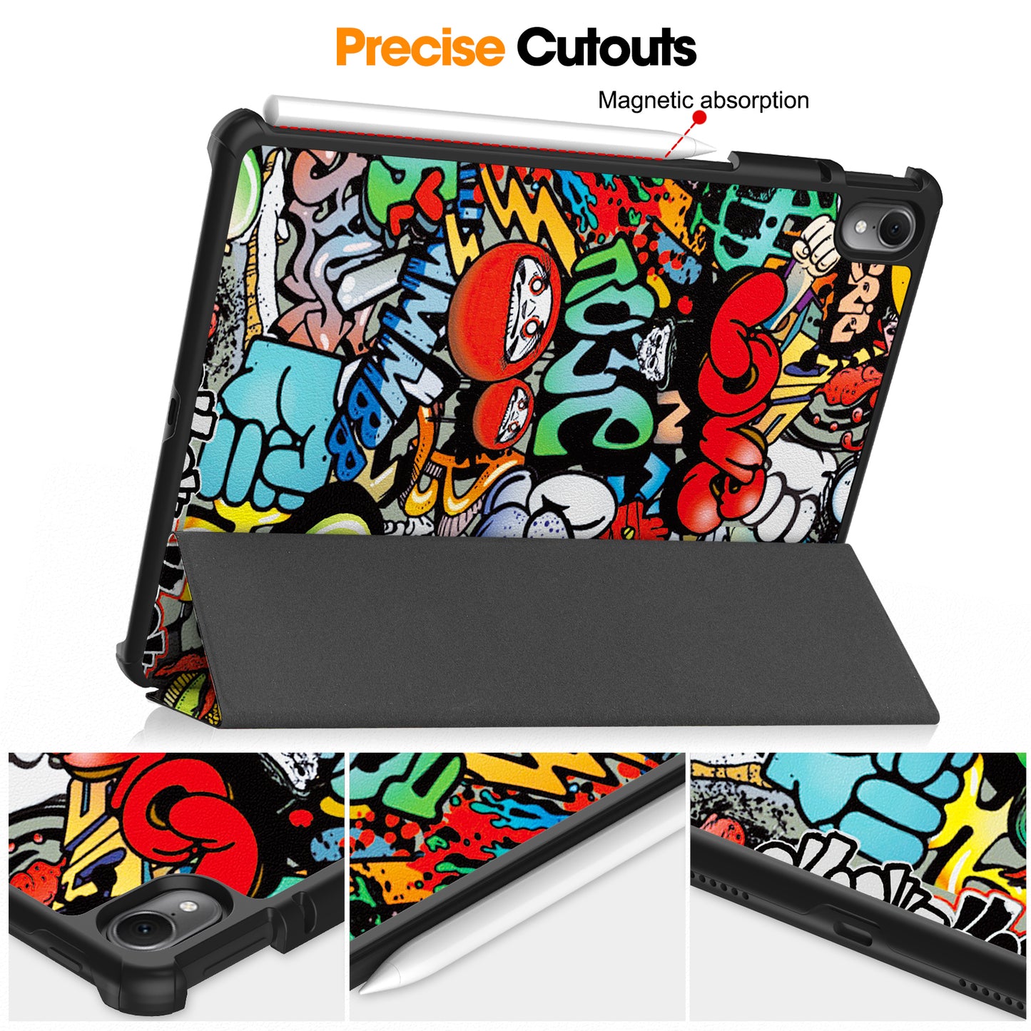 For Huawei MatePad Air 11.5 inch (2023) Auto Wake / Sleep Trifold Stand Tablet Case PU Leather Pattern Printed Cover