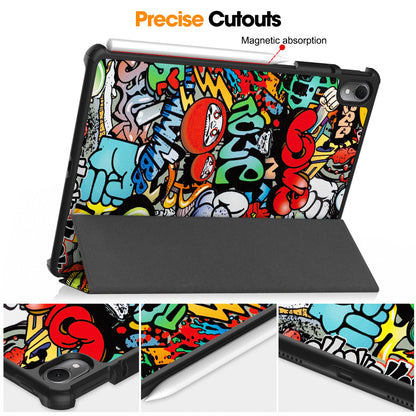 For Huawei MatePad Air 11.5 inch (2023) Auto Wake / Sleep Trifold Stand Tablet Case PU Leather Pattern Printed Cover